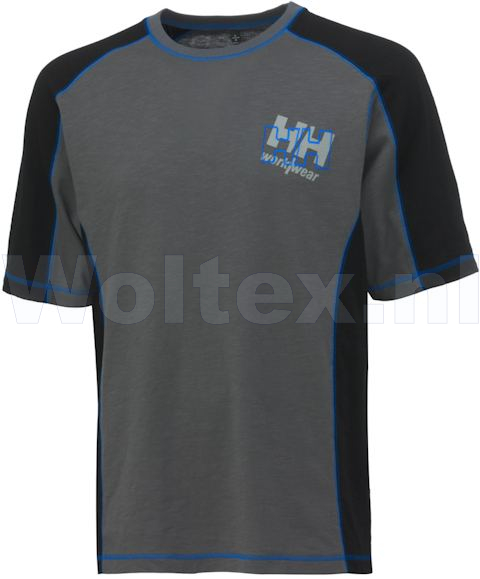 Helly Hansen T-shirts Chelsea 79135 grijs-zwart-blauw contrast(979)